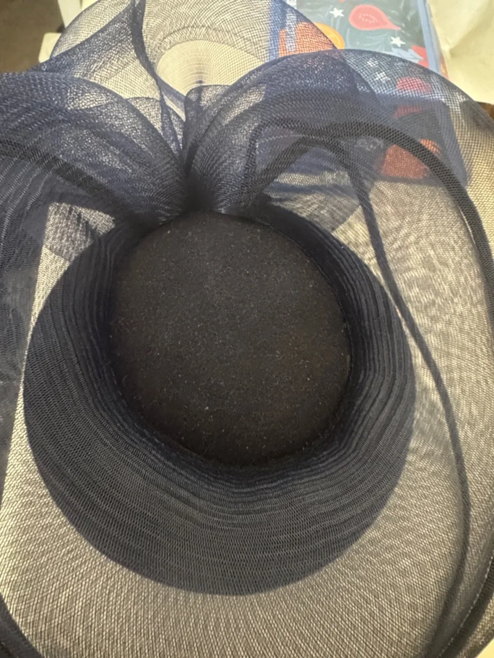 Sylvia New York vintage pillbox ladies navy hat